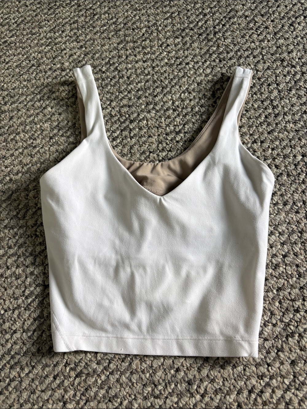 lululemon align tank athletica White V-Neck Cropped Tank